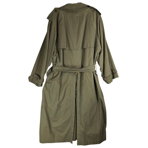 Burberrys Car Coat Size 42 Burberry Khaki NovaCheck Wool Lined Trench Authentic - Picture 5 of 13